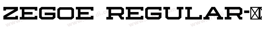 Zegoe Regular字体转换